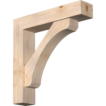 Ekena Millwork Legacy Block Smooth Bracket w/ Offset Brace, Douglas Fir, 7 1/2"W x 36"D x 36"H BKT0806X36X36LEC05SDF